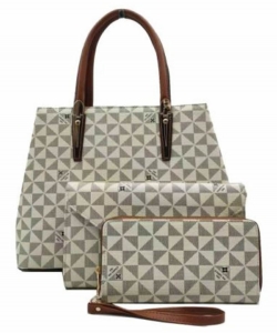 Monogram Top Handle 3-in-1 Satchel  PM2678 BEIGE